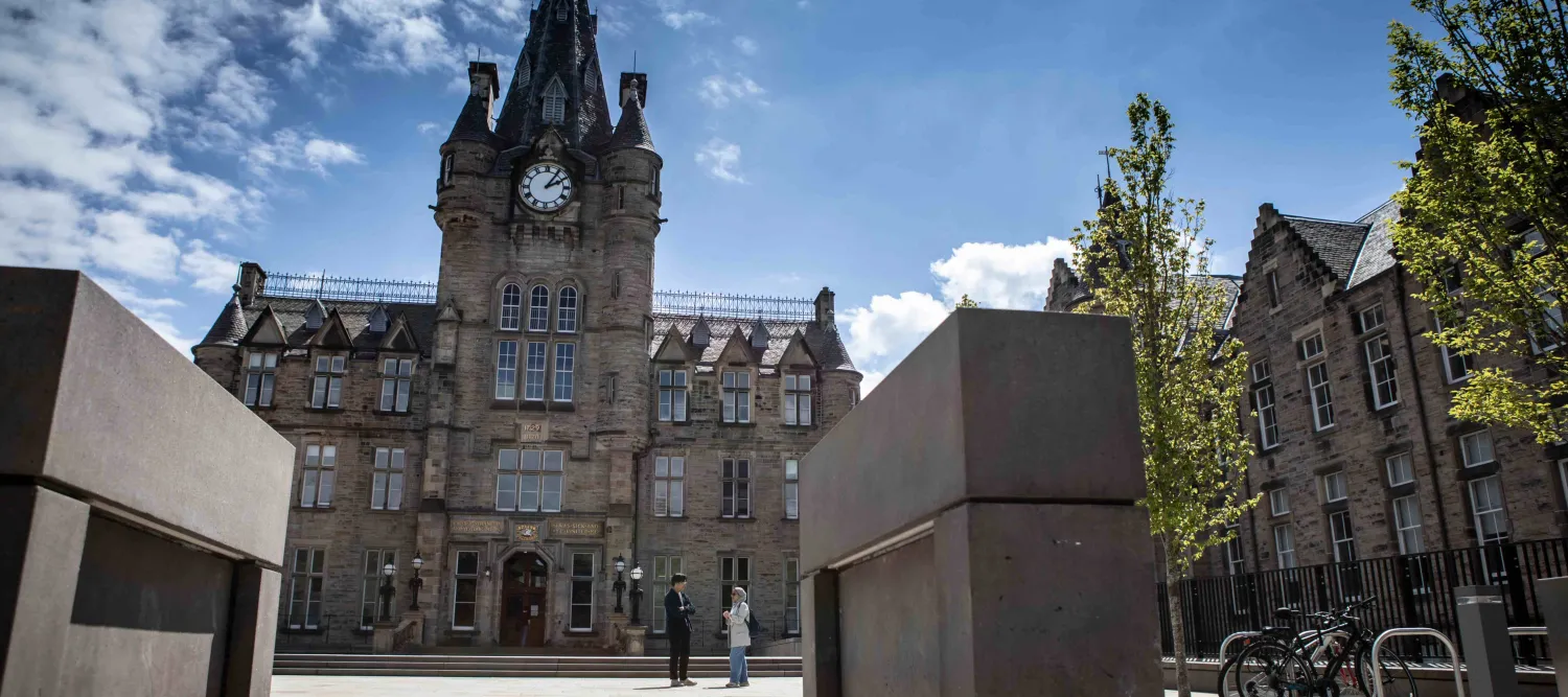 Edinburgh Futures Institute building with pillars in front 