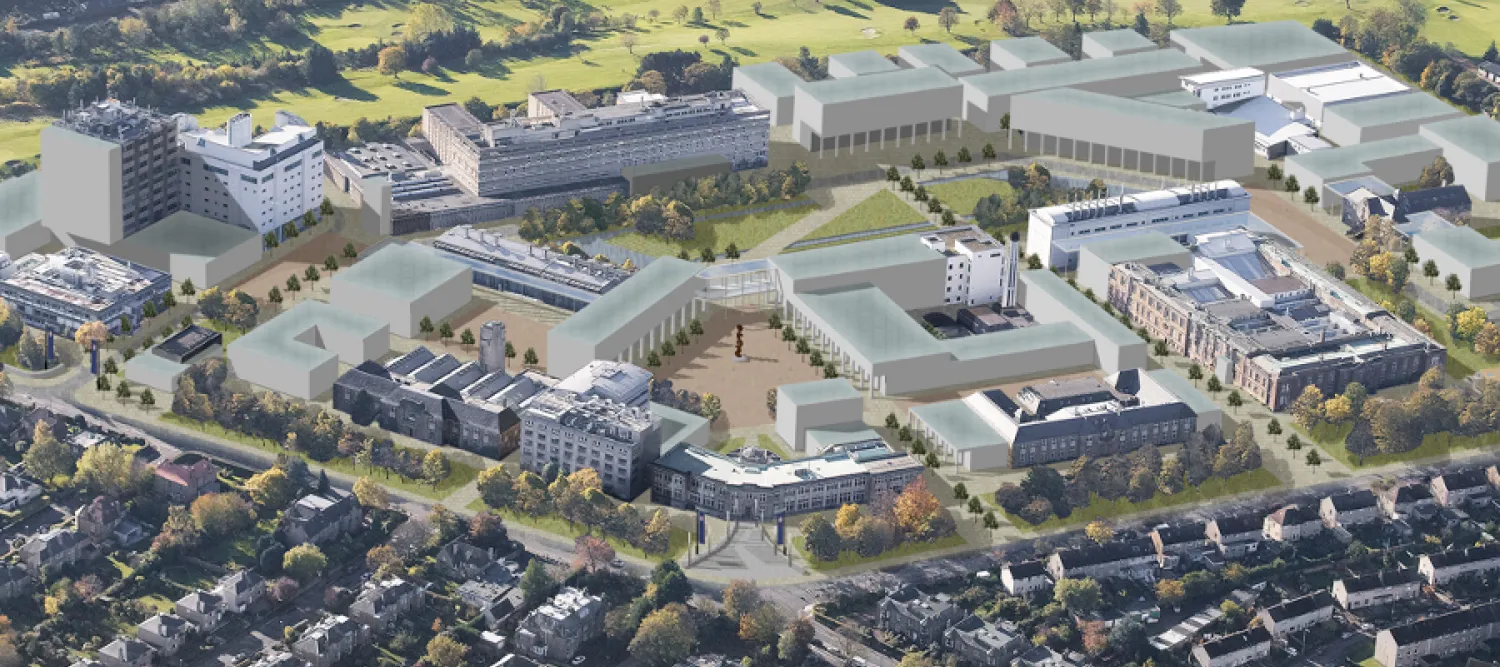 Aerial photo of King's Buildings campus