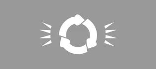 Grey background with white recycling symbol 