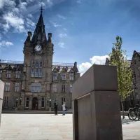 Edinburgh Futures Institute building with pillars in front 