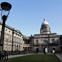 Old College building with grass quad 