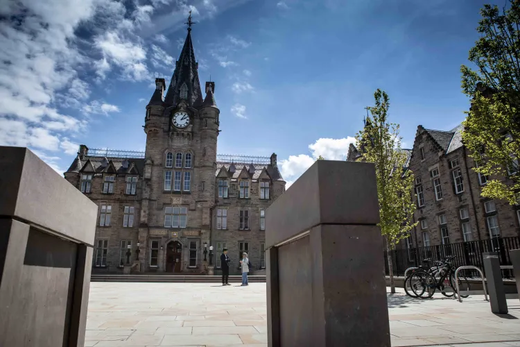 Edinburgh Futures Institute building with pillars in front 